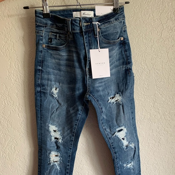 KanCan Denim - KanCan distressed cheetah peek through jeans